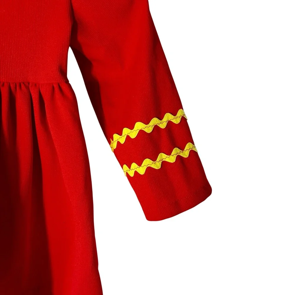 Vtg‎ German Austrian Dirndl Dress Girl's Sz 6x 7 XXS Alpine Edelweiss Folk